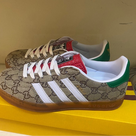 Gucci Shoes - Gucci x Adidas Sneakers with Logo Pattern